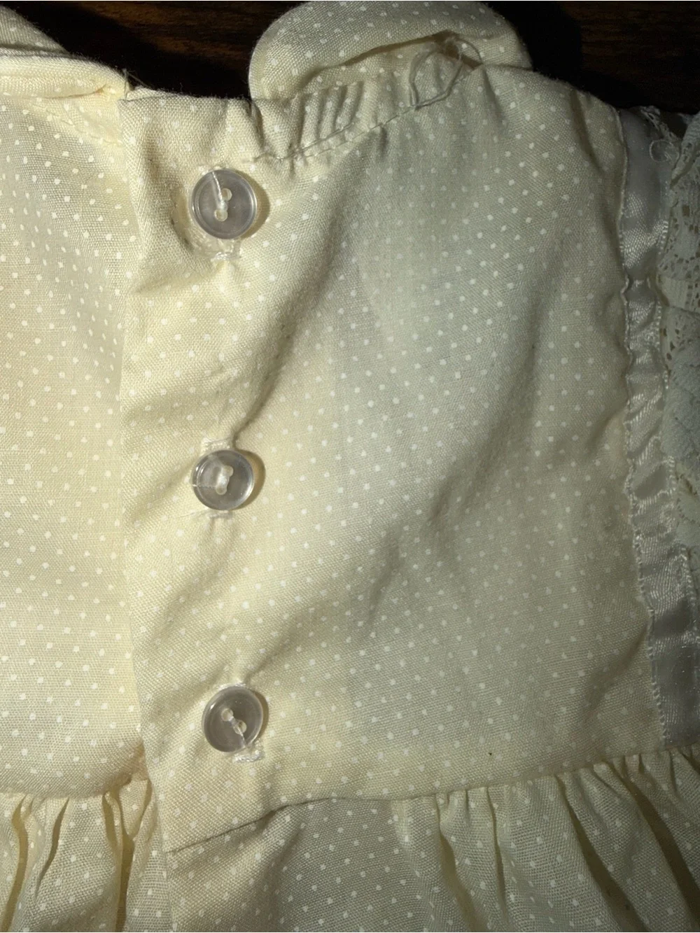 Vintage Polly Flinders Baby Dress 9M Deadstock Smocked Lace